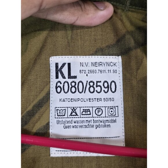Dutch Army Jacket Mens Small Woodland DPM Field Parka Flag Patch KL 6080/8590 - Picture 4 of 10